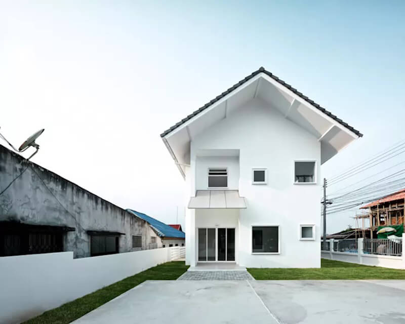 Thiết kế nhà ở 2 tầng theo phong cách tối giản 